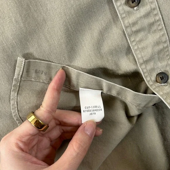 Lot of 3 VTG LL Bean Mens XXL Tall Guide Field Work Shirt Elbow Patches USA 90s - Picture 4 of 9